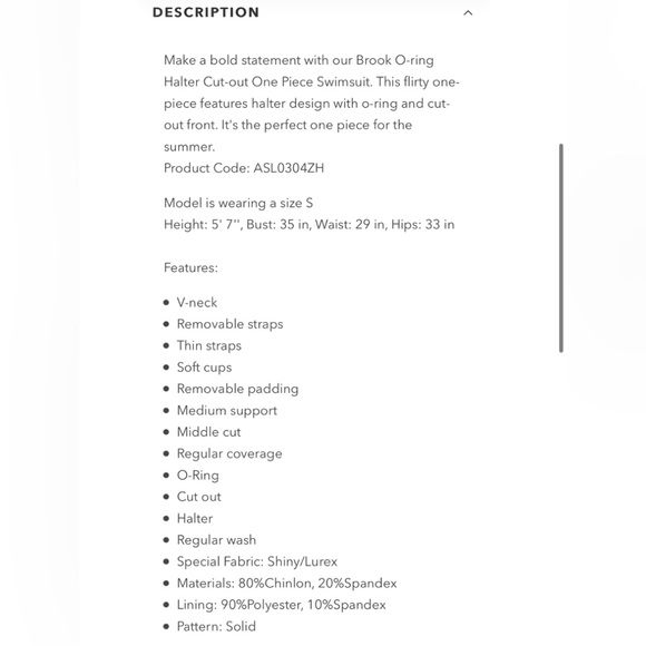 🧡 Cupshe Brook O-Ring Halter Cut-out One Piece Swimsuit - Picture 8 of 9